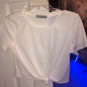 cropped knot tee